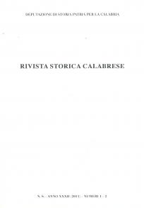RIVISTA STORICA CALABRESE - 2011 Deputazione di Storia Patria per la Calabria