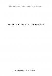 RIVISTA STORICA CALABRESE - 2015 Deputazione di Storia Patria per la Calabria