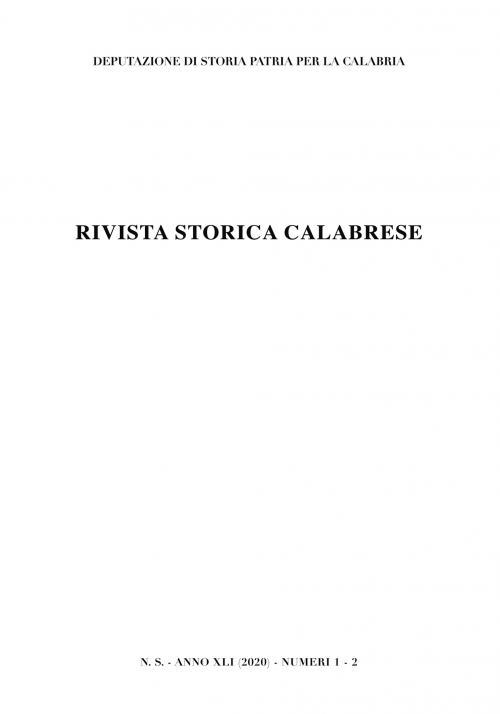 RIVISTA STORICA CALABRESE - 2020 Deputazione di Storia Patria per la Calabria