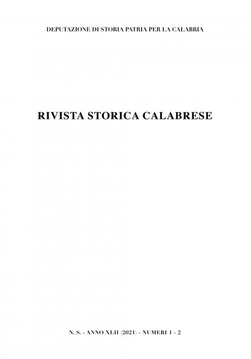 RIVISTA STORICA CALABRESE - 2021 Deputazione di Storia Patria per la Calabria