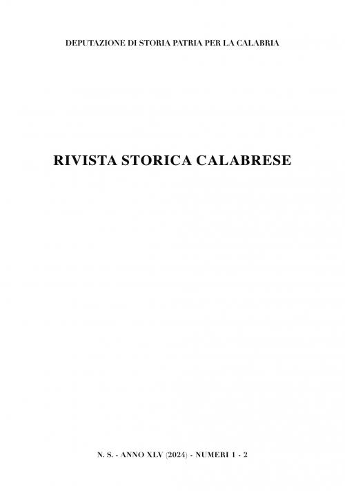 RIVISTA STORICA CALABRESE - 2024 Deputazione di Storia Patria per la Calabria
