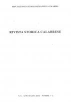 RIVISTA STORICA CALABRESE - 2013 Deputazione di Storia Patria per la Calabria