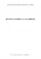 RIVISTA STORICA CALABRESE - 2014 Deputazione di Storia Patria per la Calabria