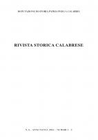 RIVISTA STORICA CALABRESE - 2015 Deputazione di Storia Patria per la Calabria