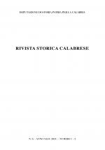 RIVISTA STORICA CALABRESE - 2021 Deputazione di Storia Patria per la Calabria