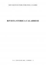 RIVISTA STORICA CALABRESE - 2022 Deputazione di Storia Patria per la Calabria