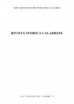 RIVISTA STORICA CALABRESE - 2023 Deputazione di Storia Patria per la Calabria