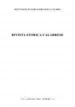 RIVISTA STORICA CALABRESE - 2024 Deputazione di Storia Patria per la Calabria